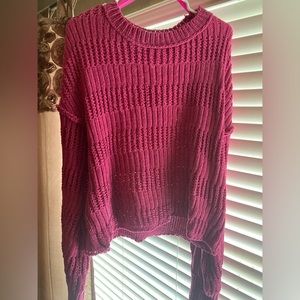 Fuschia Chunky Knit Sweater